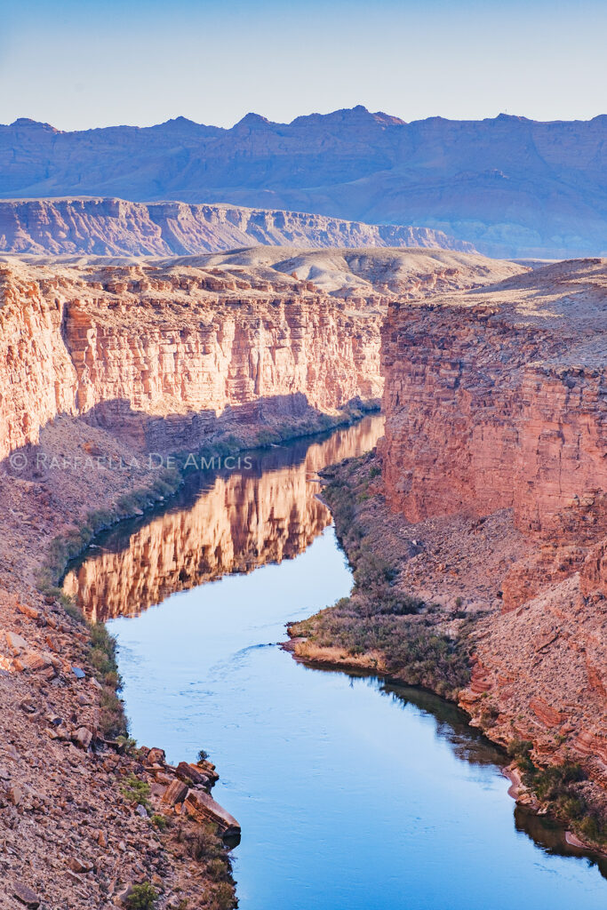 colorado river under the navajo bridge in marble canyon arizona