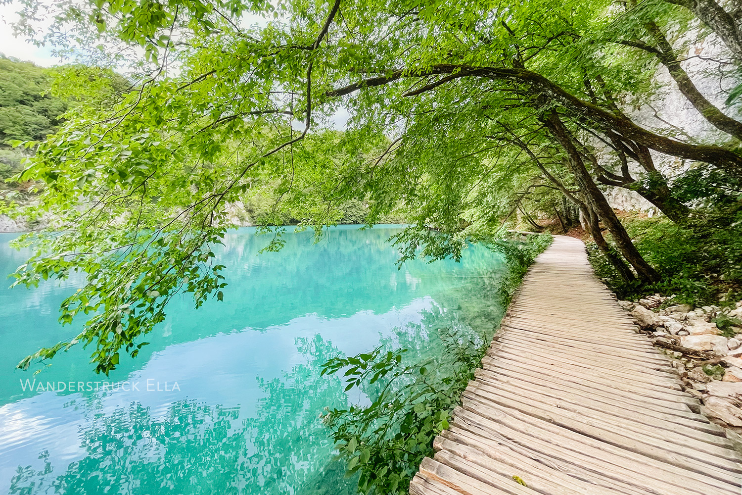 plitvice lakes and famous boardwalk path