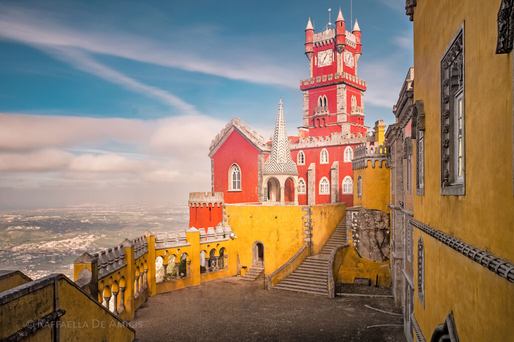 The colorful Pena Palace in Sintra, Portugal