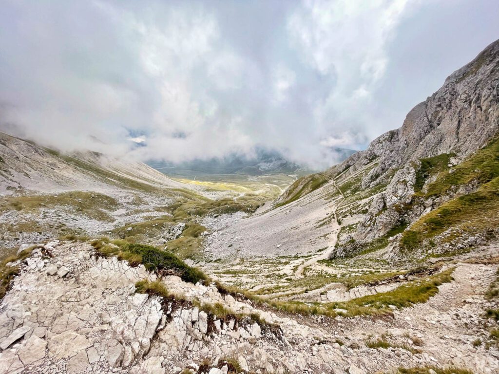 hiking in the Gran Sasso mountains of Abruzzo Italy